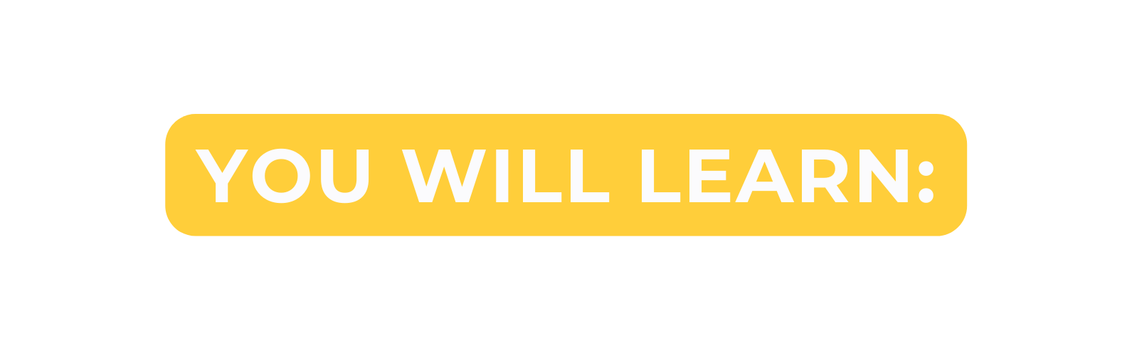 You Will learn